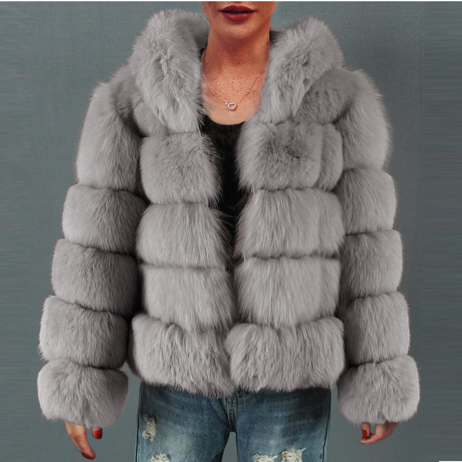 

Женское модное повседневное пальто из искусственной шерсти L