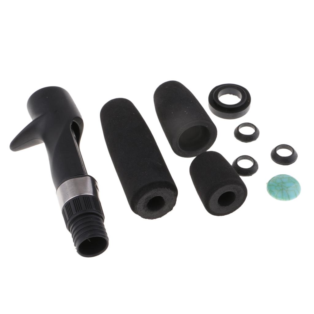 Black EVA Foam Ice Fishing Rod Handle Kit Raft Rod Construction Split Handles DIY