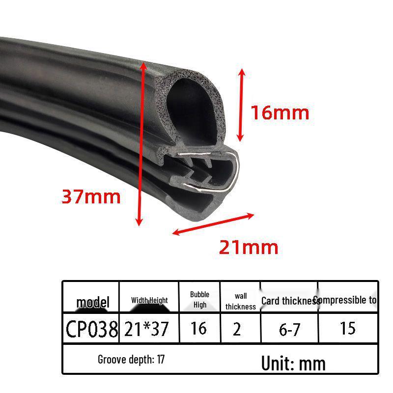 Customizable EPDM U-Shaped Rubber Sealing Strip for Electrical Cabinets and Car Doors