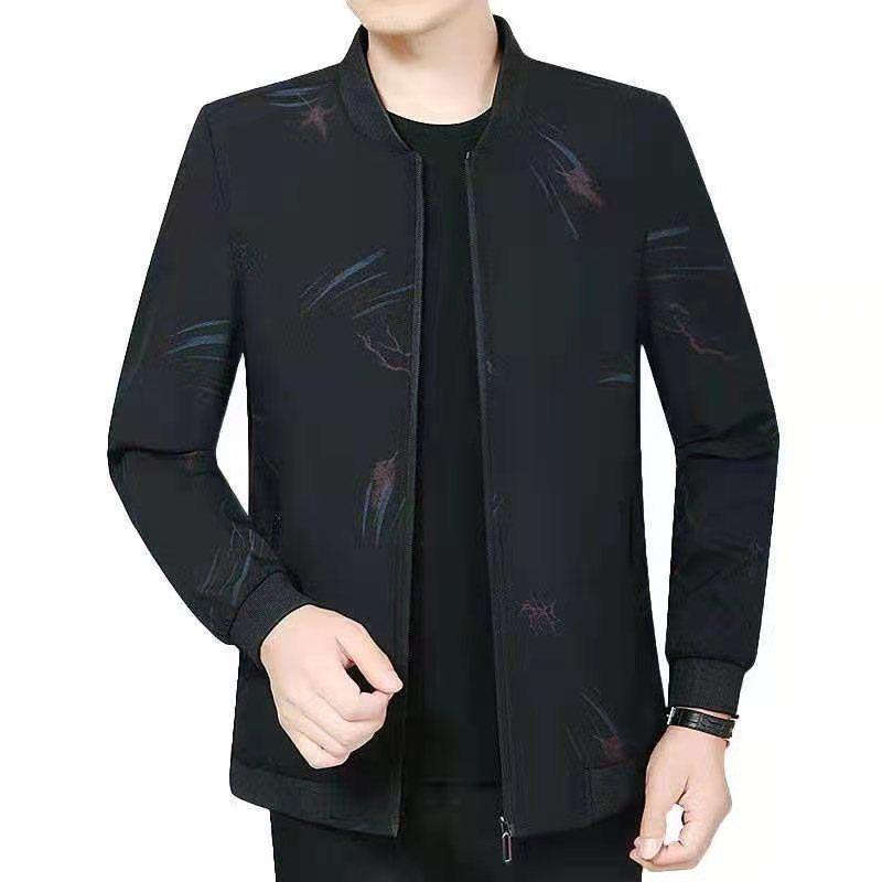 New Men's Spring & Autumn Casual Jacket - Middle-Aged Dad's Wear-Resistant, Loose Lapel Button Top