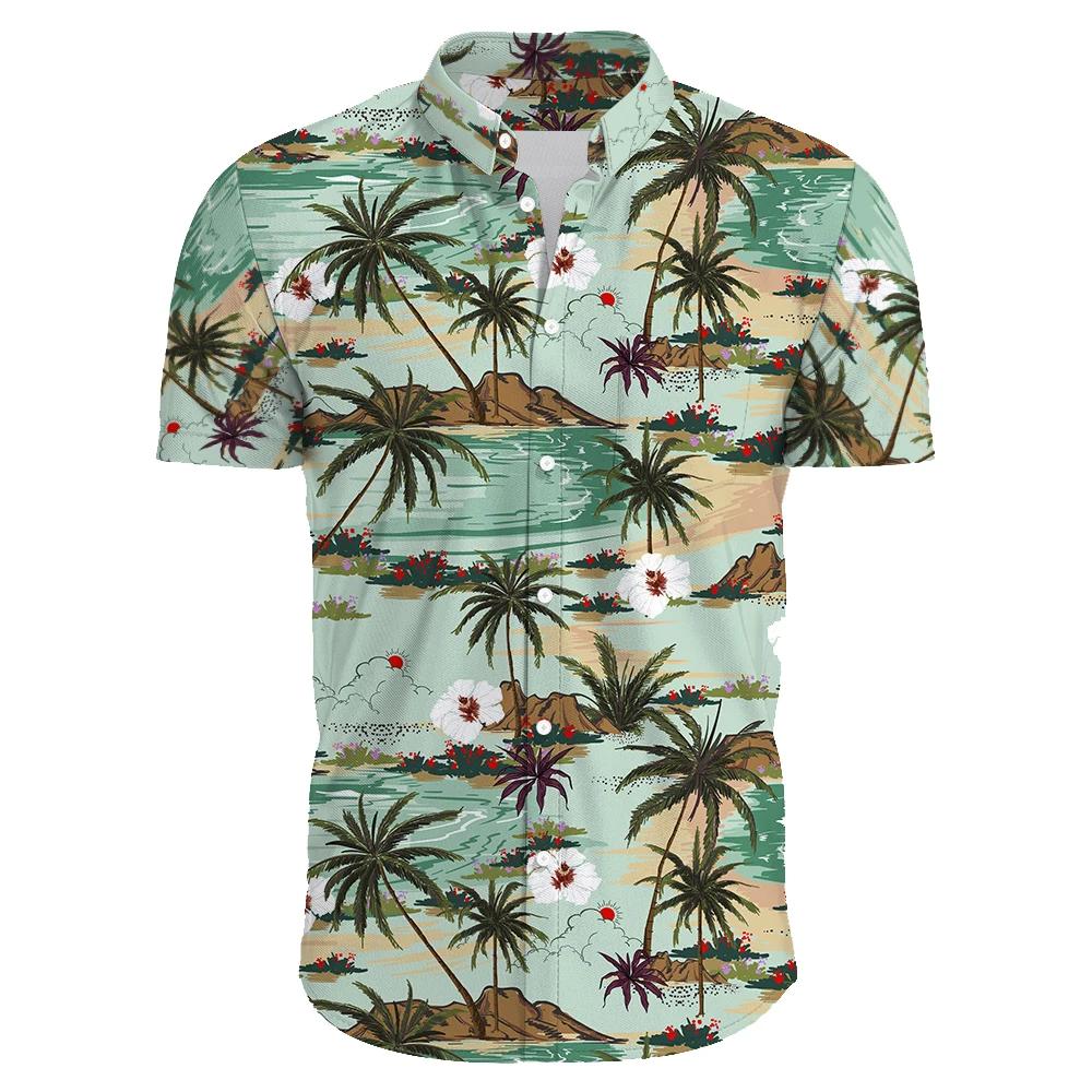 

2026 Summer Men s Casual Floral Print Short Sleeve Top Hawaiian Shirt For Mens Clothes Daily New High Quality Lapel Oversized 6XL