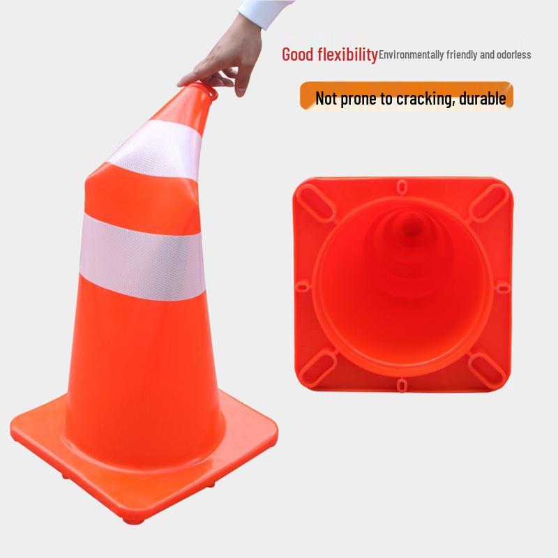 Reflective PVC "No Parking" Traffic Cone - Safety Roadblock & Ice Cream Bucket/Cup Design