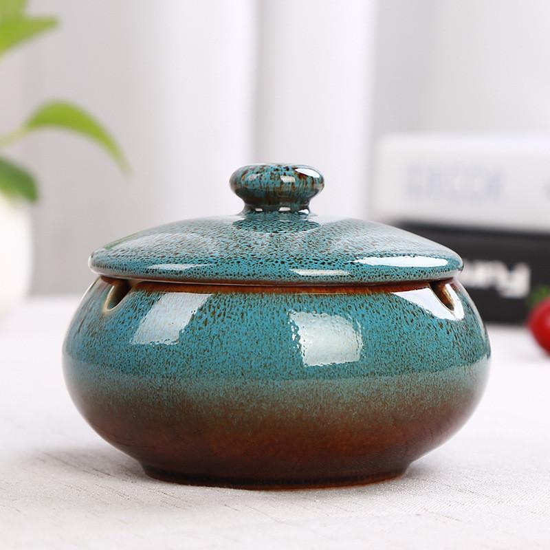 Vintage European Ceramic Ashtray With Creative Design For Home Decor And Smoking Lounge