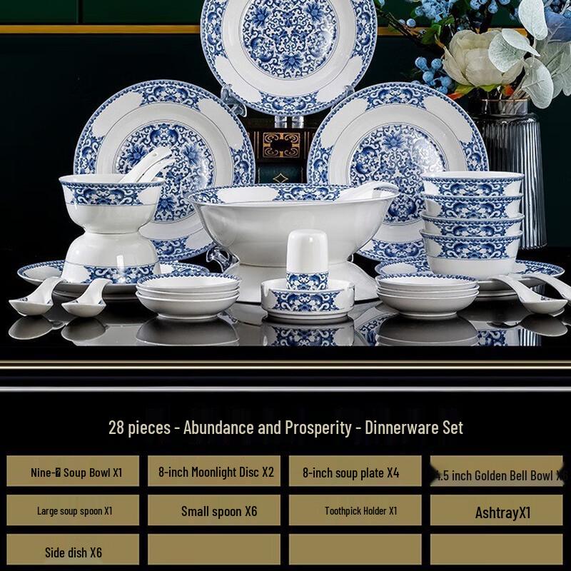 Ruhan 28-Piece Nordic Ceramic Dinnerware Set