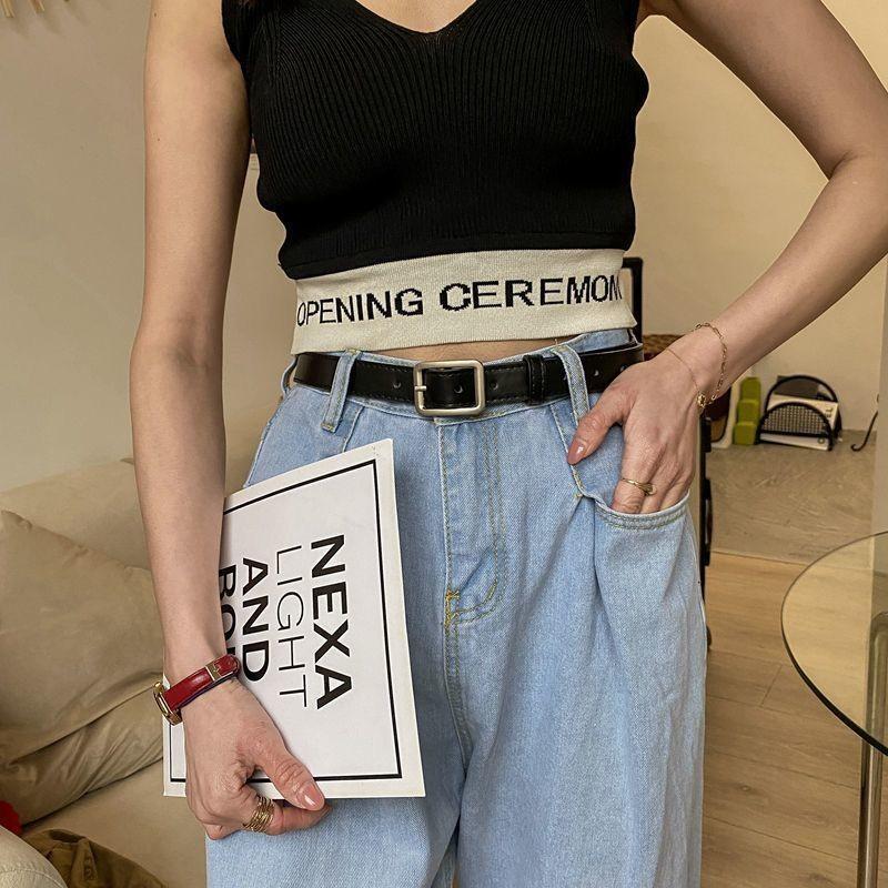 Womens Adjustable Classic Pu Waist Belt With Full Hole Design For Wear Everyday