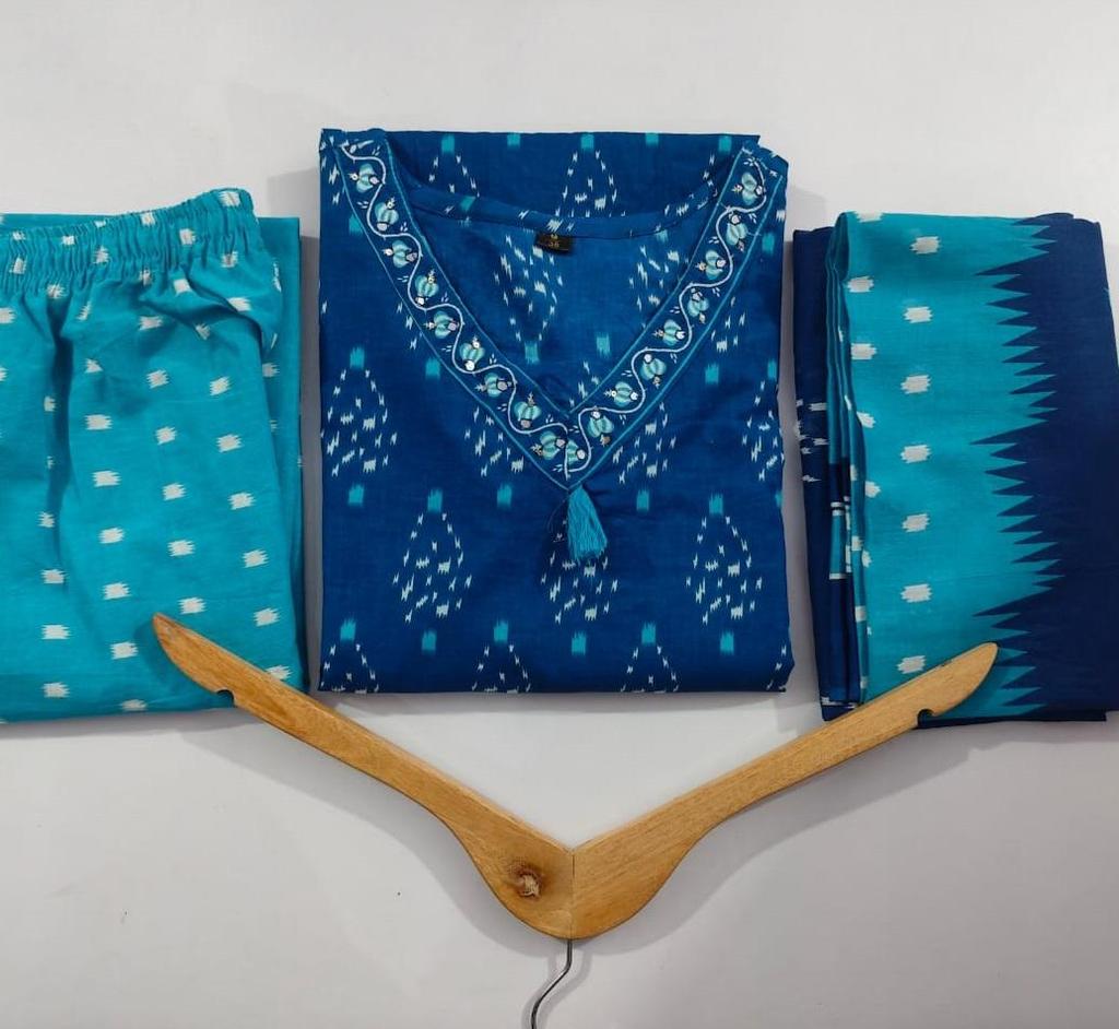 Women Party Wear Kurta Pant Dupatta Set Indian Party Wear Top Tunic Kurti Salwar Kameez