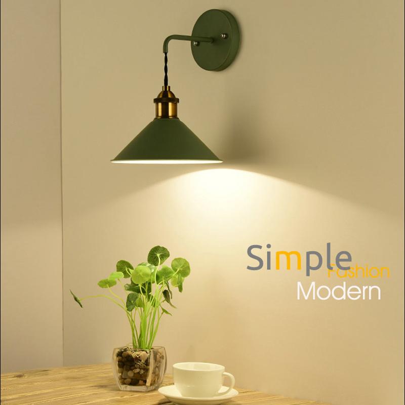 Nordic Retro Minimalist Macaron Wall Lamp Corridor Staircase Wall Lamp Creative Bar Wall Lamp Bedroom BedsideLamp Lighting