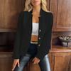 Women's Fashionable Solid Color Long Sleeved Casual Button Cardigan Jacket