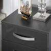 Set of 2 Modern Nightstands with 3 Drawers for Bedroom and Living Room in Particleboard, 40x36x56 cm, Grey