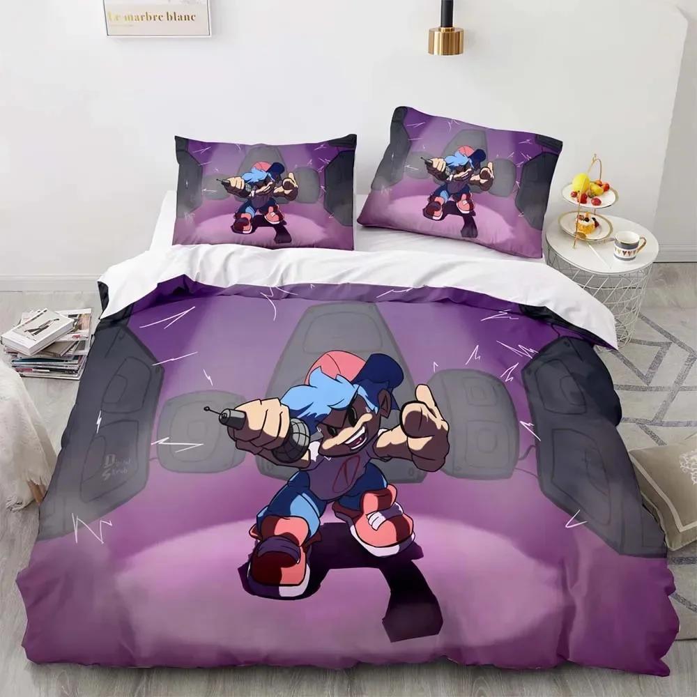 3D Print Anime Friday Night Funkin Kawaii Bedding Set Printed Duvet Cover Pillowcase Single Double Queen Super King Size Sets