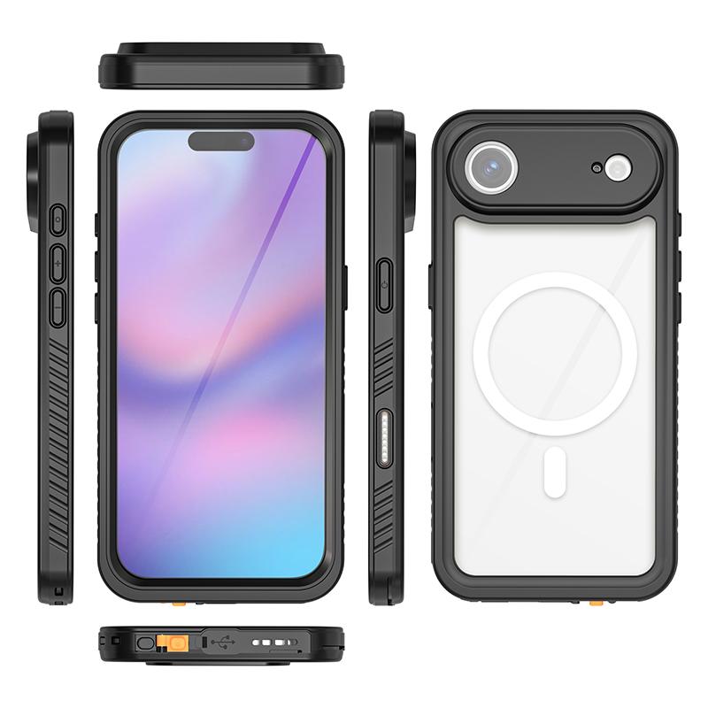 Magnetic Waterproof Phone Cases for iPhone 17 Pro Max Air Case 360 Full Body Protection Preminum Shockproof Cover for iPhone 17