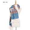Autumn and Winter Polyester Circle Sand Plaid Scarf Women's Warm Fringed Scarf Shawl