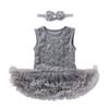 Summer Children Rose Sleeveless Princess Girl Solid Color Cute Princess Dress