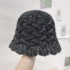 Summer Female Fisherman's Hat Sunshade and Sunscreen Beach Sun Hat Hollow Breathable Woven Fisherman's Hat