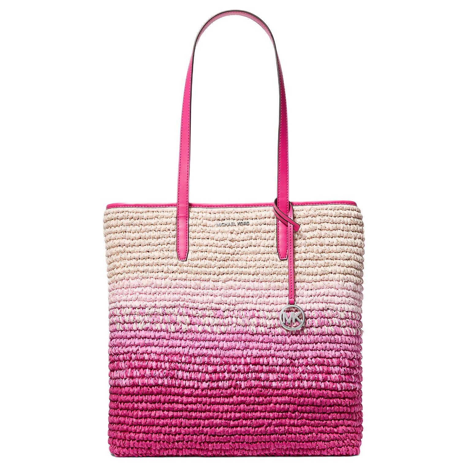 

Michael Kors The Michael Brand Logo Gradient Woven Design Straw Tote Shopping Bag Women tote Dragon-Fruit 35S5S01T3W-DRAGONFRUIT Basic Set (Bag+Dust Bag)
