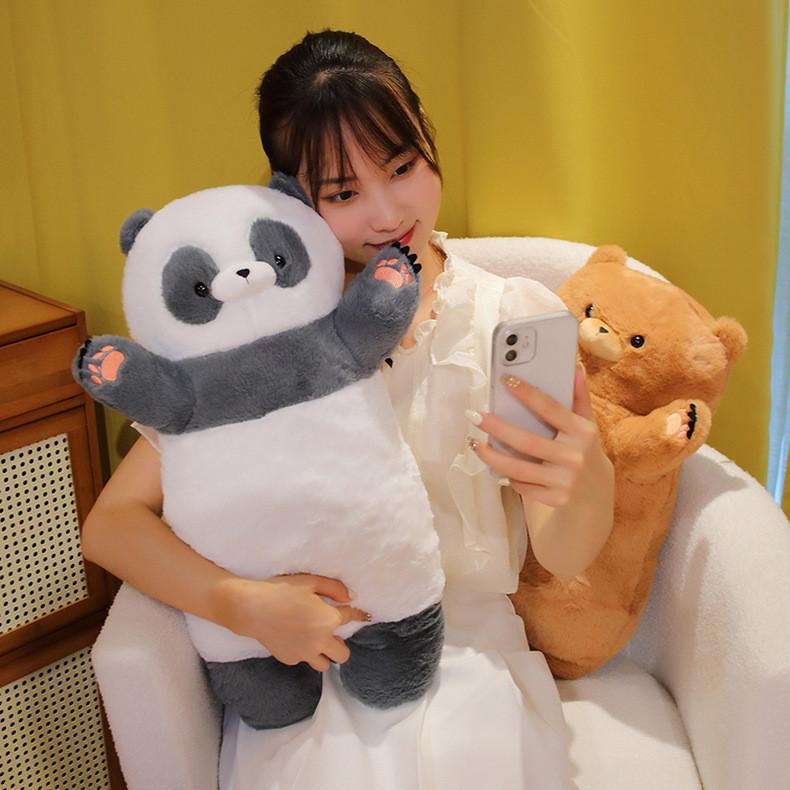 Bear Panda Long Plush Toy Cartoon Animal Stuffed Doll Bedroom Decoration 60cm