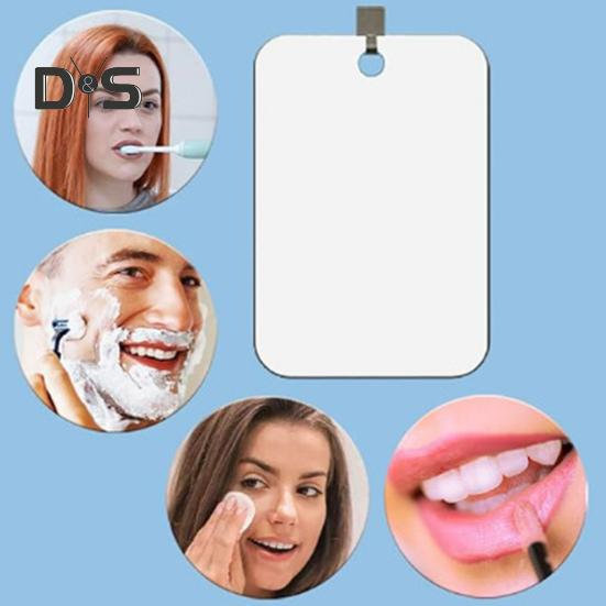 2 шт. акриловое незапотевающее зеркало для душа, портативное дорожное противотуманное зеркало для бритья и макияжа, небьющееся безрамное настенное зеркало для ванной комнаты