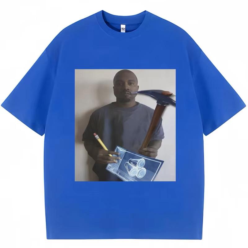 Funny Kanye West Meme Graphic T-shirt Kid's Video Game Humor T Shirt Men Women Summer Creativity Cotton Tees Streetwear Gifts
