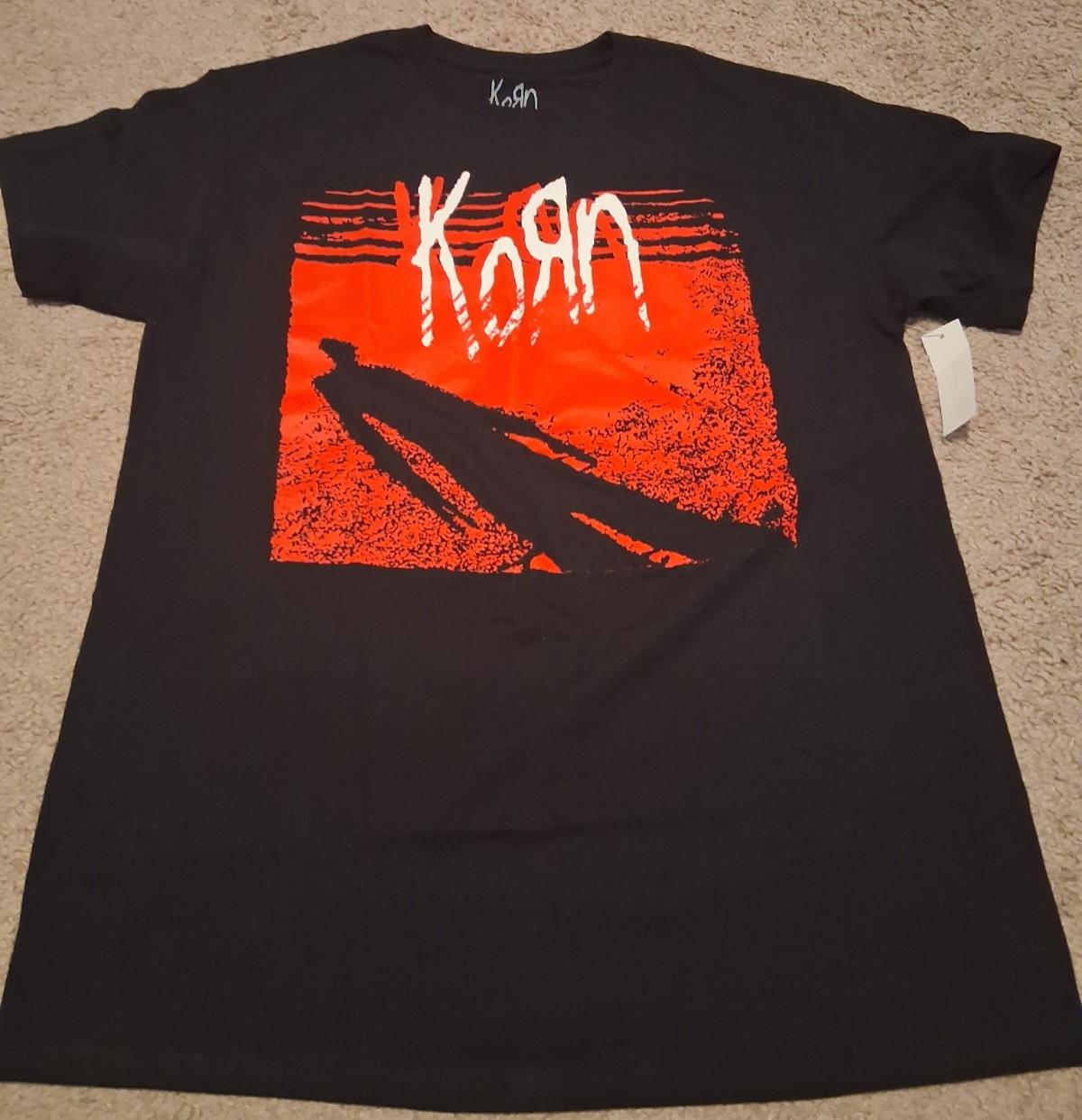 Korn Shadow Man Graphic Band T Shirt Black Size Medium S