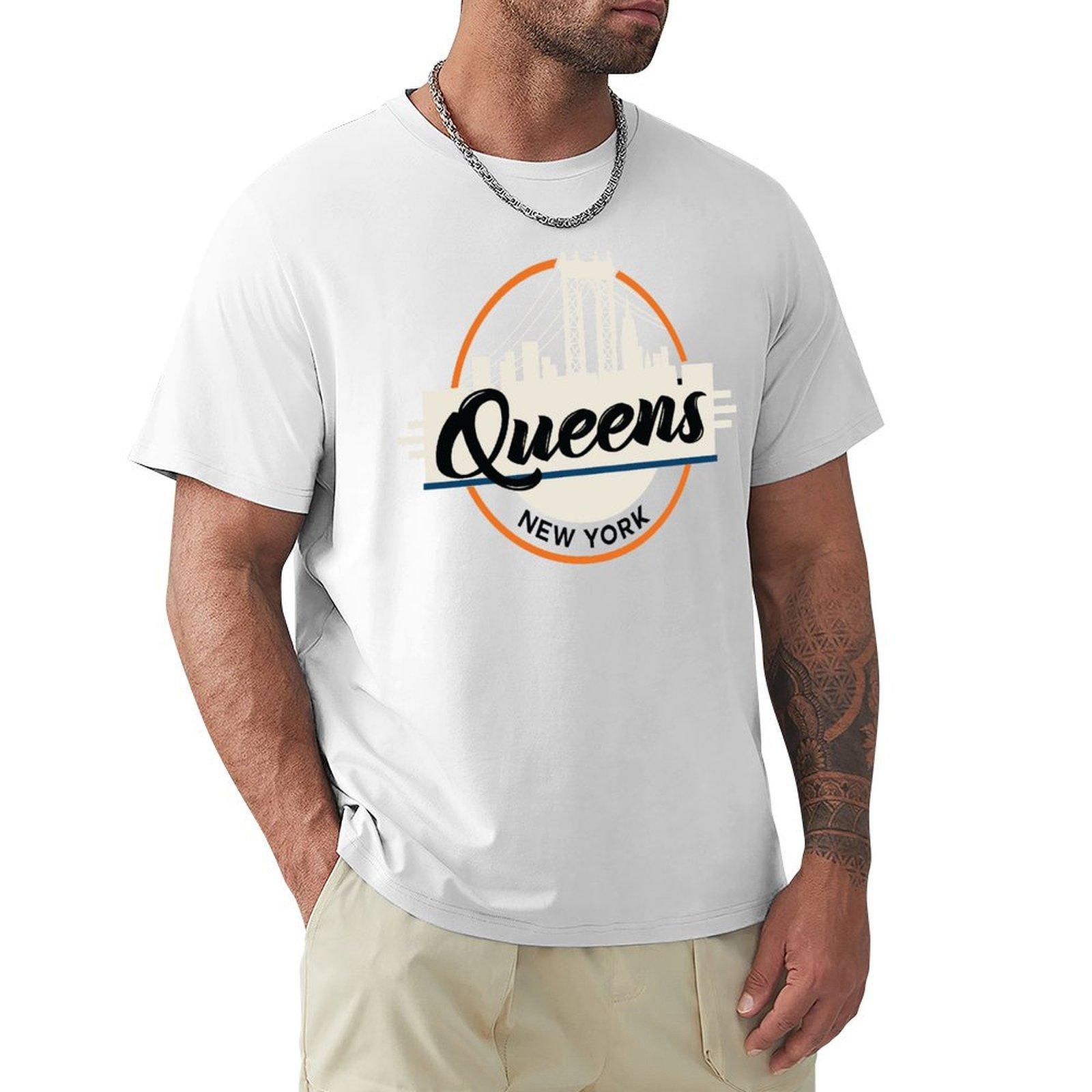 

Футболка Queens New York графические футболки корейская мода Блузка мужская футболка S