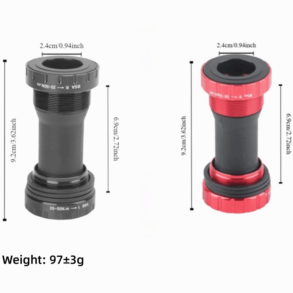 1.37x24T BB Bottom Bracket Road Bicycles Bottom Bracket Aluminum Alloy Mountain Bikes Bottom Bracket 68-73mm Steel Bearings