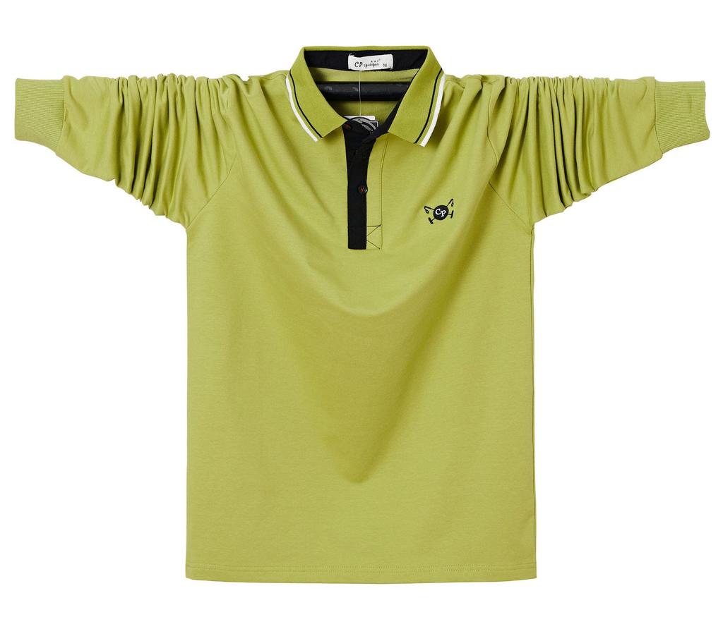 New Men's Business Moisture Wicking Casual-Long Sleeve Lapel T Shirt Lightweight Soft High Quality Fabric Anti-z Wrinkle Breathable Cotton Polo Shirt