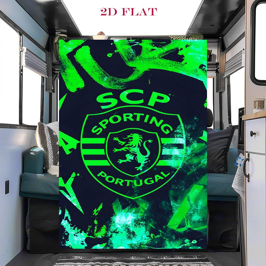 SCP Portugal: Green Emblem Excellence blanket Suitable for all seasons Camping trip Machine washable bedroom Christmas gifts