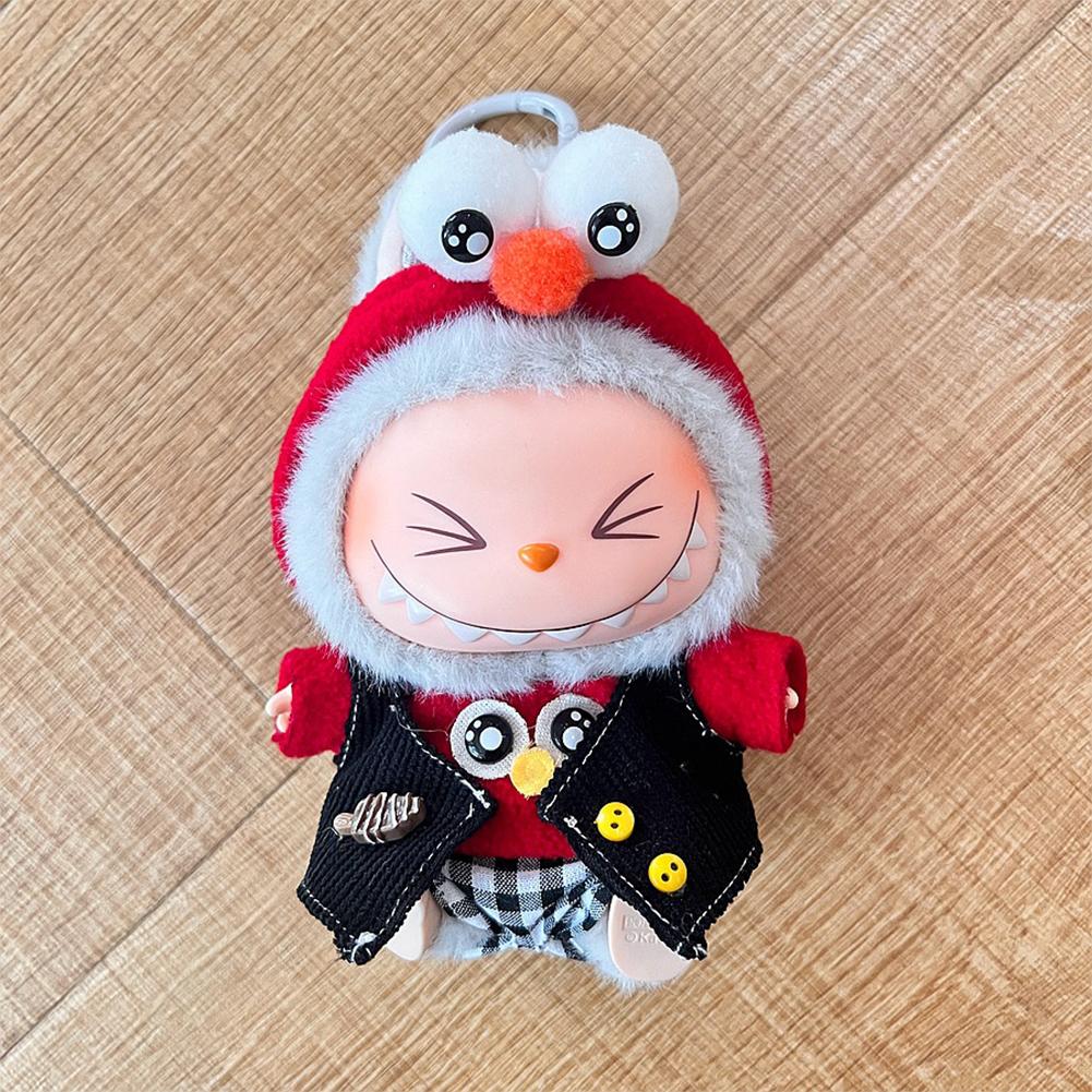 For 17cm Labubu Doll Clothes Fashion Clothes Hoodies Doll Clothes Color Match Hoodies Dolls Accessories Cute Decoration Little Cloths