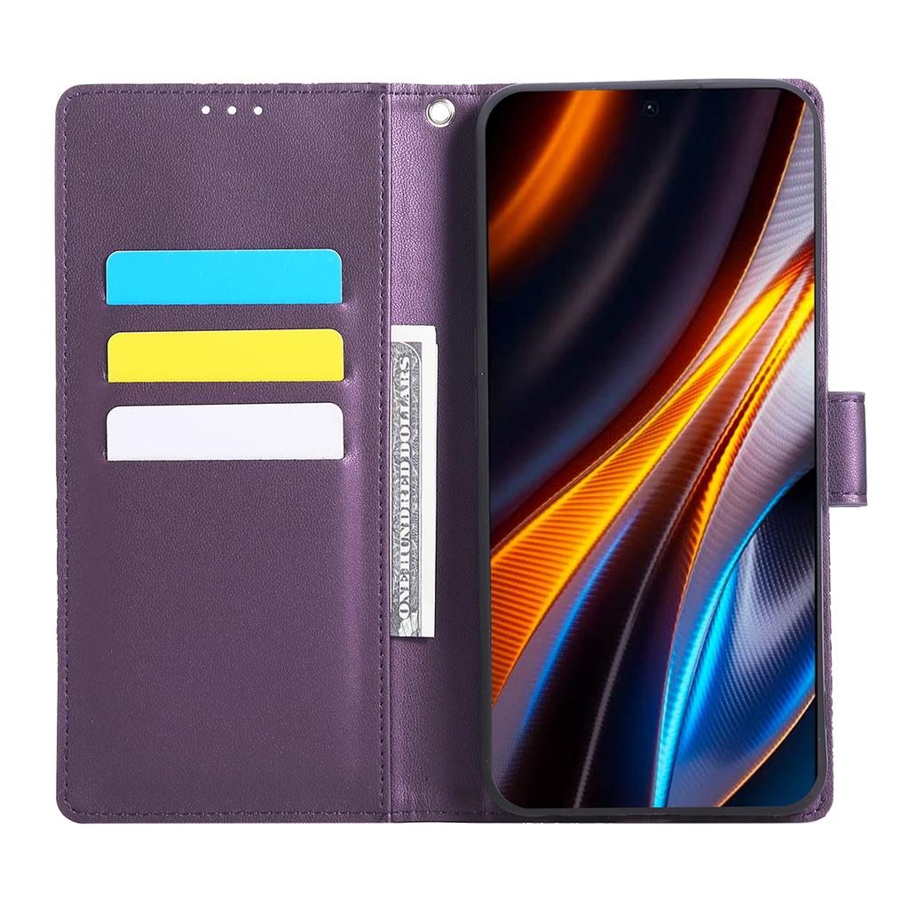 Phone For Realme 14 5G/Neo7x 5G/P3 5G/14T 5G ,Case Rose Flower PU Leather Wallet Cover with 3 Card Slots/Wrist Strap