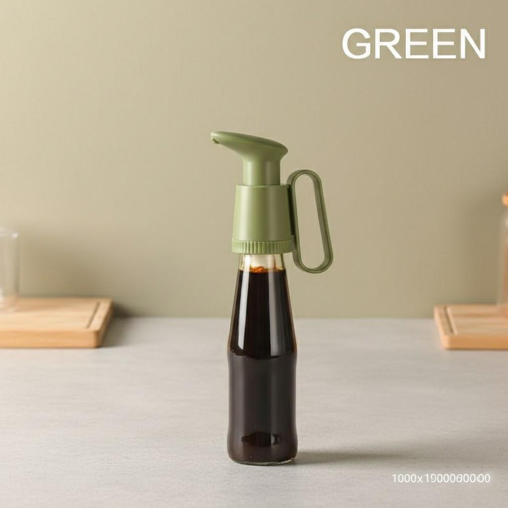 

Kitchen Tool Pressure Nozzle Dispenser Vacuum Pump Head for Sauce Seasoning Squeezer Bottle Fuel Consumption Gadgets зелений