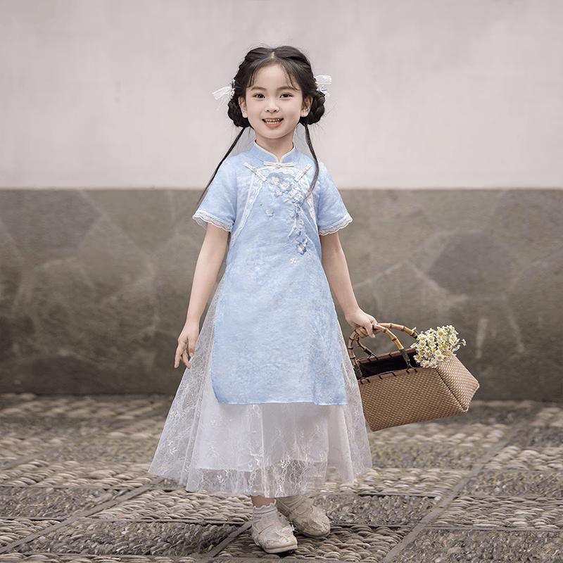 Girls Summer Chinese Style Qipao Dress 110