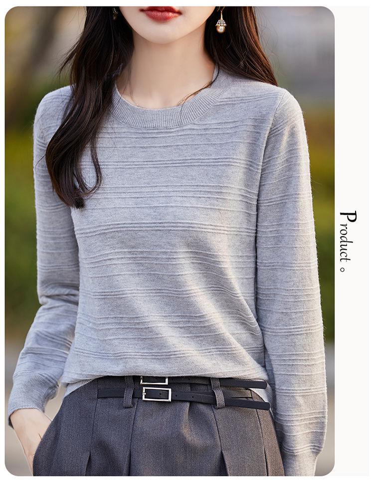 New Women's Plus Size Thick Wool Sweater - Round Neck, Loose Fit, Knitted Pullover for Autumn and Winter