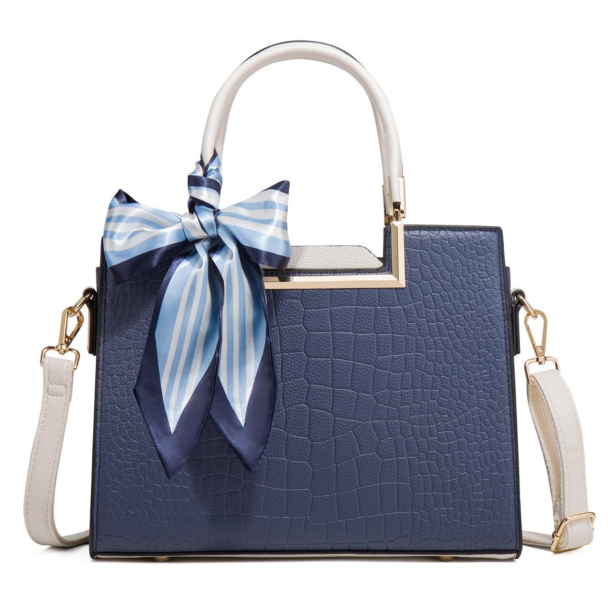 

Blue Crocodile Pattern Wedding Bag Bride Bag Women S Bag Mother Bag Engagement Handbag Large Capacity Aunt