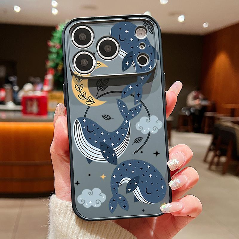 Magnetic For Magsafe Case For iPhone 17 Pro Max Cartoon Whales Stars Pattern Skin Feeling Cover For iPhone 16 15 14 13 Pro Max