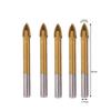 5PCS Industrial Grade Glass and Tile Drill Bits 512mm Length for Wood and Concrete Applications High Toughness