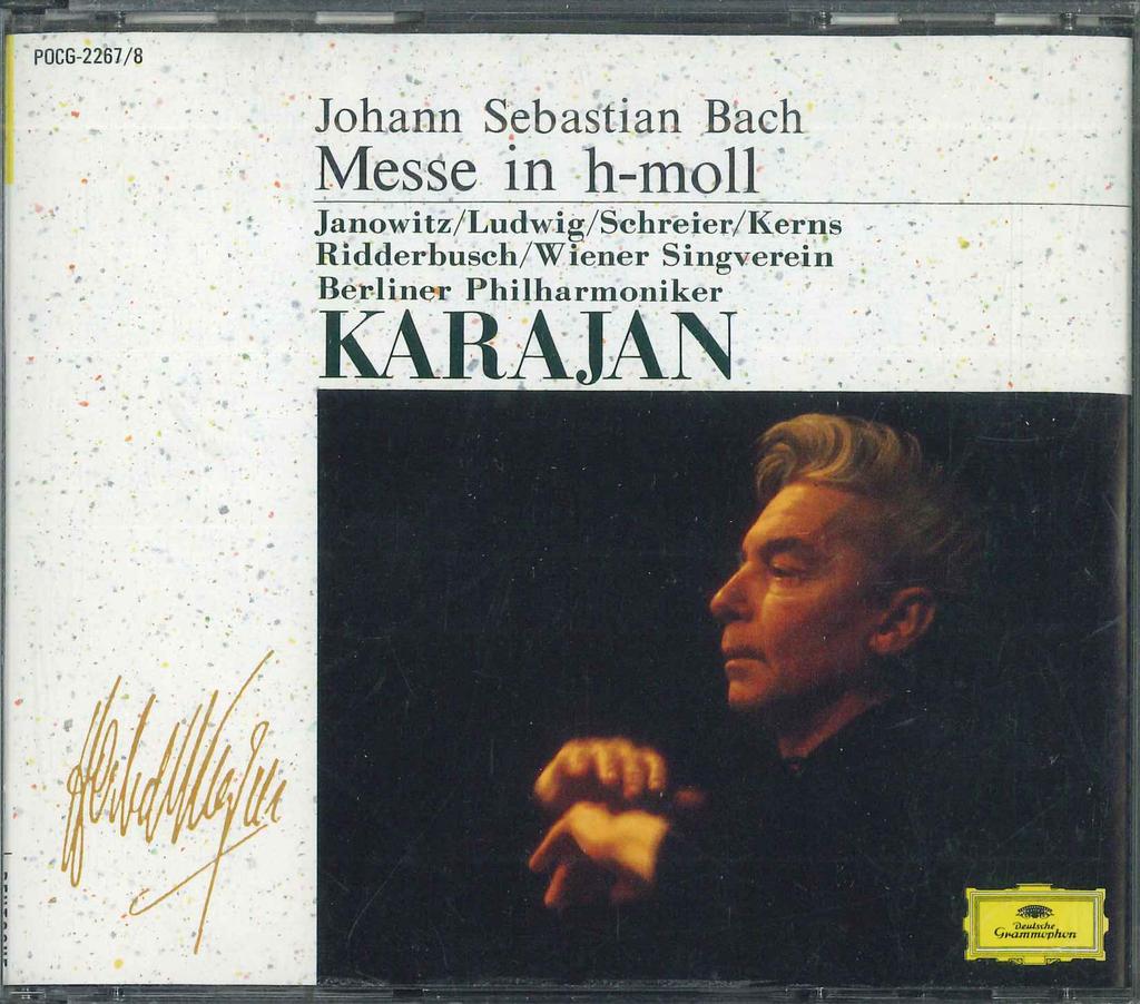 CD KARAJAN - Bach Messe In H-moll POCG22678 POLYDOR 1991 Japan Classical Used