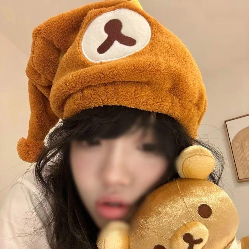 Anime Cute Rilakkuma Quick-Dry And Moisture-Wicking Plush And Comfortable Hair Drying Towel Bathroom Furnishings Daily Use Gifts