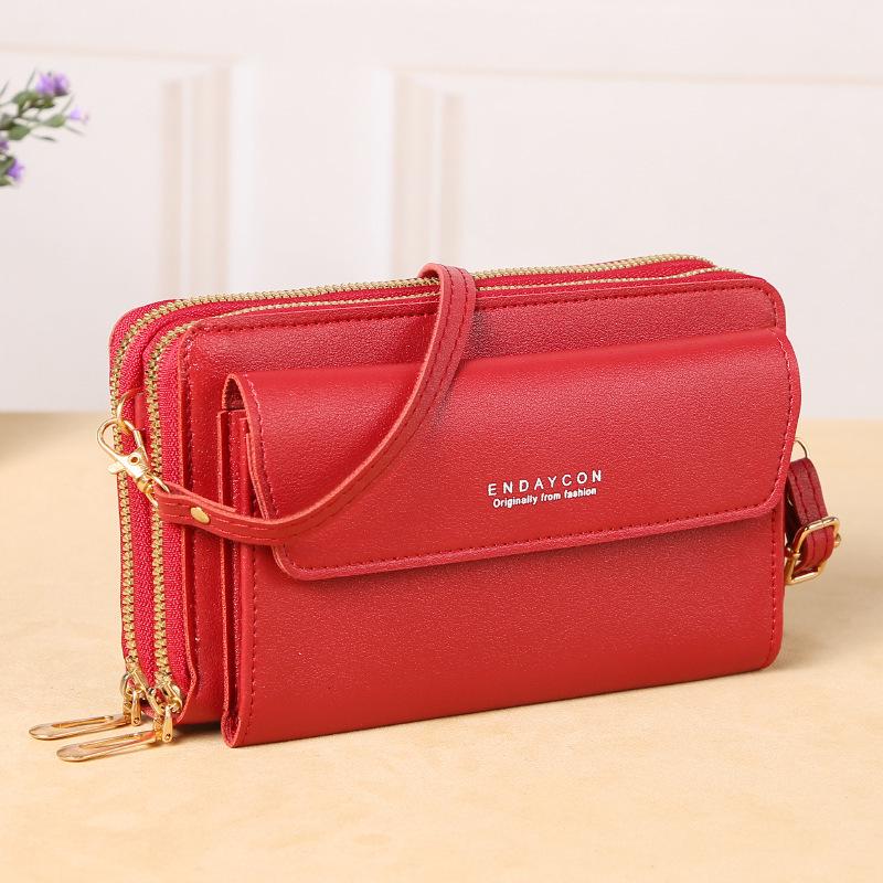 2025 Women's Large Capacity Multifunction Crossbody Phone Bag - Stylish, Simple Solid Color Design