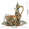 8pcs With Tea Tray Turkish Tea Set Gold Blue Tea Pot Cup Set Tea Sets Tea Glass Set  For Party