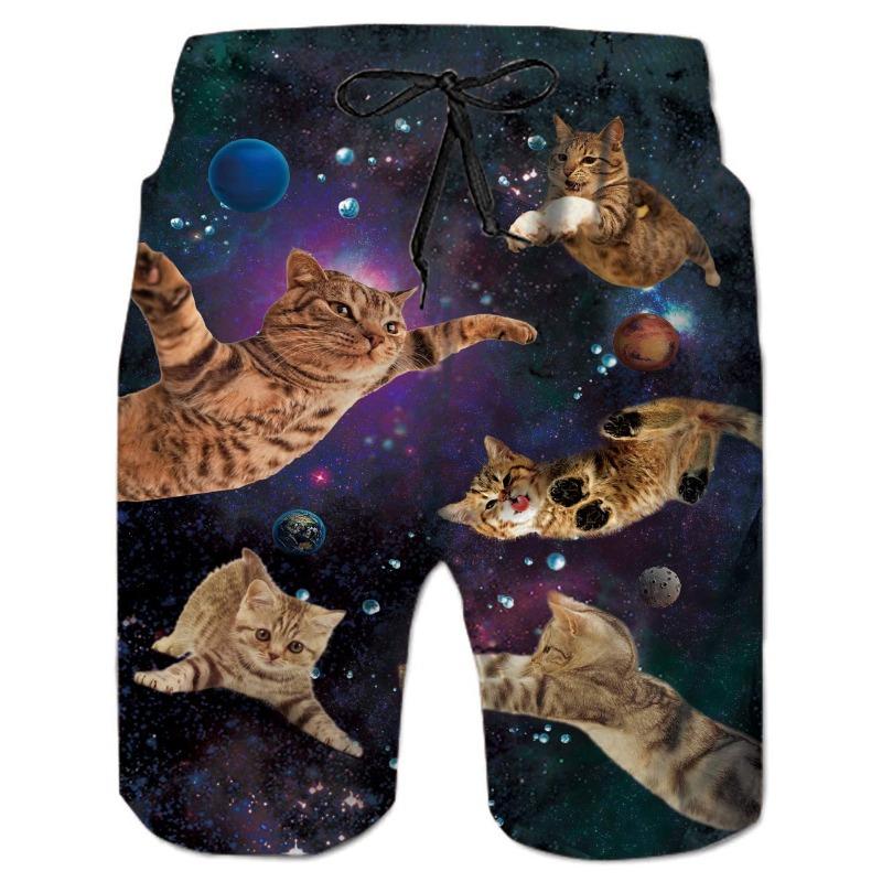 Men's Beach Shorts Kids Summer Swimwear Shorts Breathable Surf Board Shorts Quick Dry Casual Sportwear Swim Trunks Boy