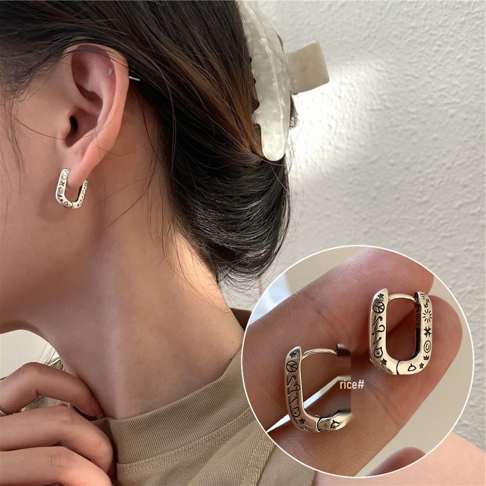 S925 Silver Snake-Shaped Hoop Earrings with Micro-Paved Zirconia - Retro Fashion for Women