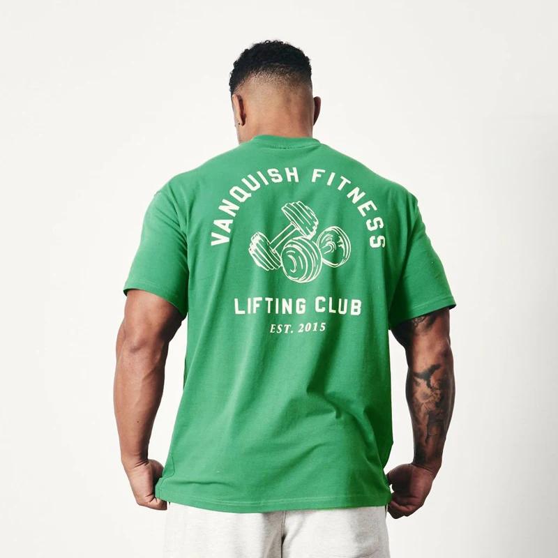 Clothing Jogger Gym Sports Fitness Oversized T-Shirt Summer Cotton Round Neck Loose Short Sleeves Fashion Casual