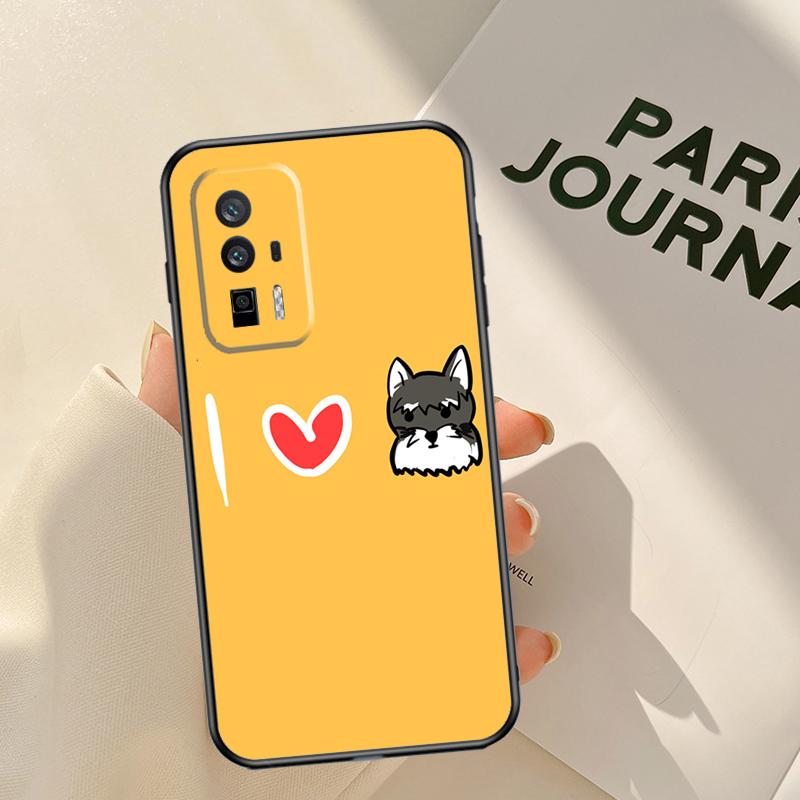Schnauzer Dog Case For Xiaomi 14 15 Ultra 13T 14T 15T Pro 17 Pro Max POCO X7 Pro X3 X5 X6 F5 F6 F7 F8 Coque