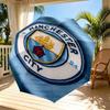 Manchester City FC Aufdruck Automatischer Öffnungs-Schließ-Regenschirm, Tragbarer Faltregenschirm, für den Außenbereich, Pendeln, Campingausflug, Ideales Geburtstagsgeschenk