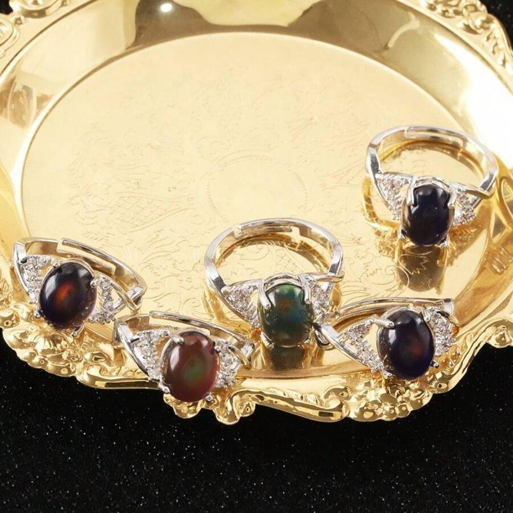 Temperaturkontrolle Farbwechselnder Farbring Mondstein Farbwechselnder Stimmungsring Paare