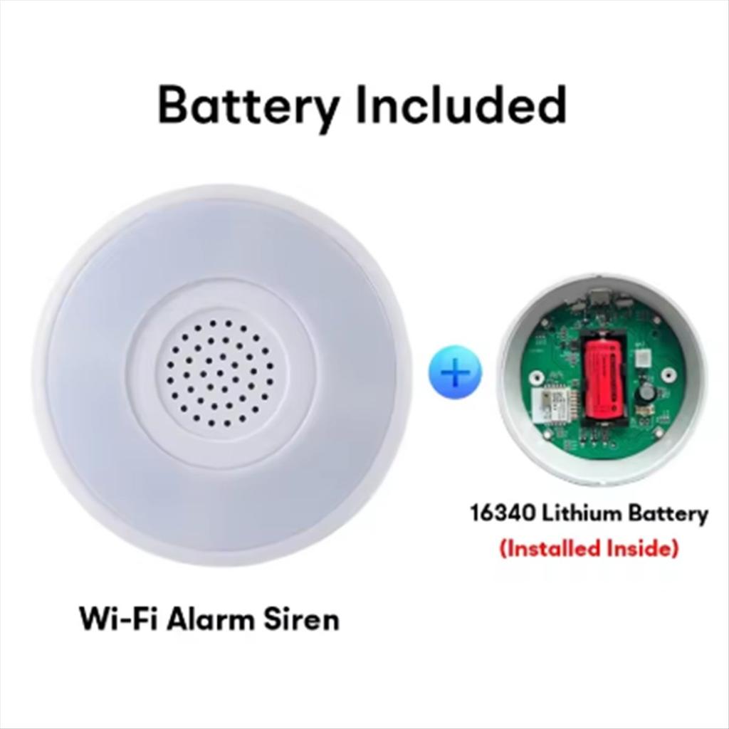 WiFi Smart Alarm Siren 90dB Loud Speaker with RGB LED Night Light for Tuya Home Security System