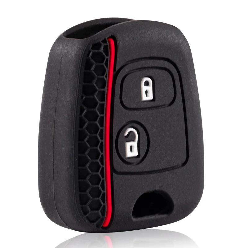 Remote Key Cover Case Silicone Skin For Citroen C1 C2 C3 C4 Xsara Picasso Key Cap Peugeot 107 206 207 306 307 407 Toyota Aygo