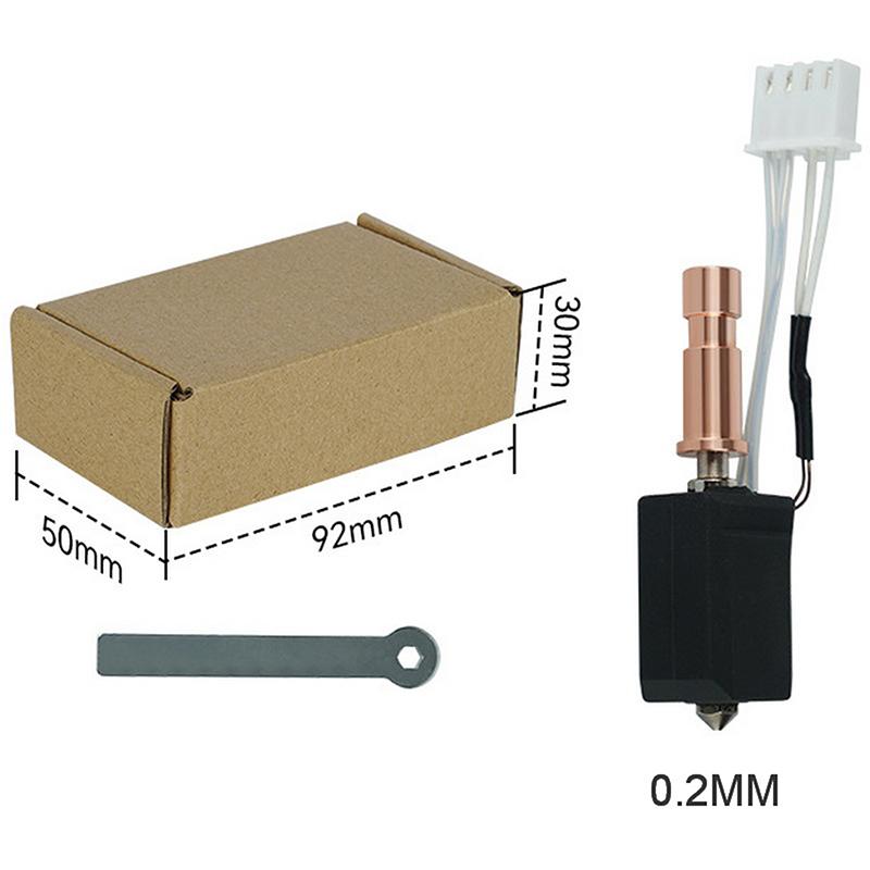 

Kobra S1 Upgraded Hardened Steel Ceramic End Kit S1C 3D Printer 24V 48W 200K Rapid Heating 300Celsius For Kobra S1 End Ceramic 0.2MM