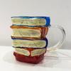 Painted Book Glass Mug