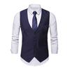 Men Suit Vest V-Neck Sleeveless Single-Breasted Suit Coat with Pockets Solid Color Slim Fit Formal Style